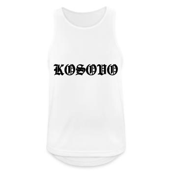 Kosovo - Männer Tank Top atmungsaktiv - Weiß - Vorne - Nick (188cm)