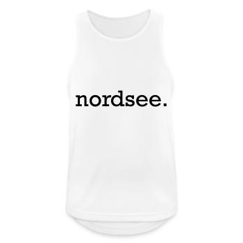 nordsee. - Männer Tank Top atmungsaktiv - Weiß - Vorne - Nick (188cm)