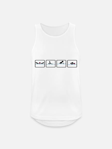 swimming - Männer Tank Top atmungsaktiv - Weiß