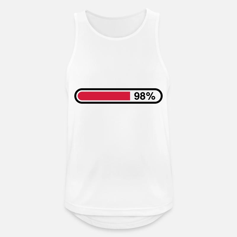 loading_bar__1f2 - Männer Tank Top atmungsaktiv - Weiß