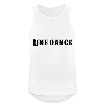 Line Dance boots with "L" - Men's Breathable Tank Top - white - Front - Nick (188cm)