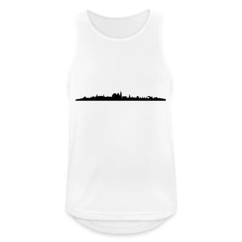 Skyline Aachen - Männer Tank Top atmungsaktiv - Weiß - Vorne - Nick (188cm)