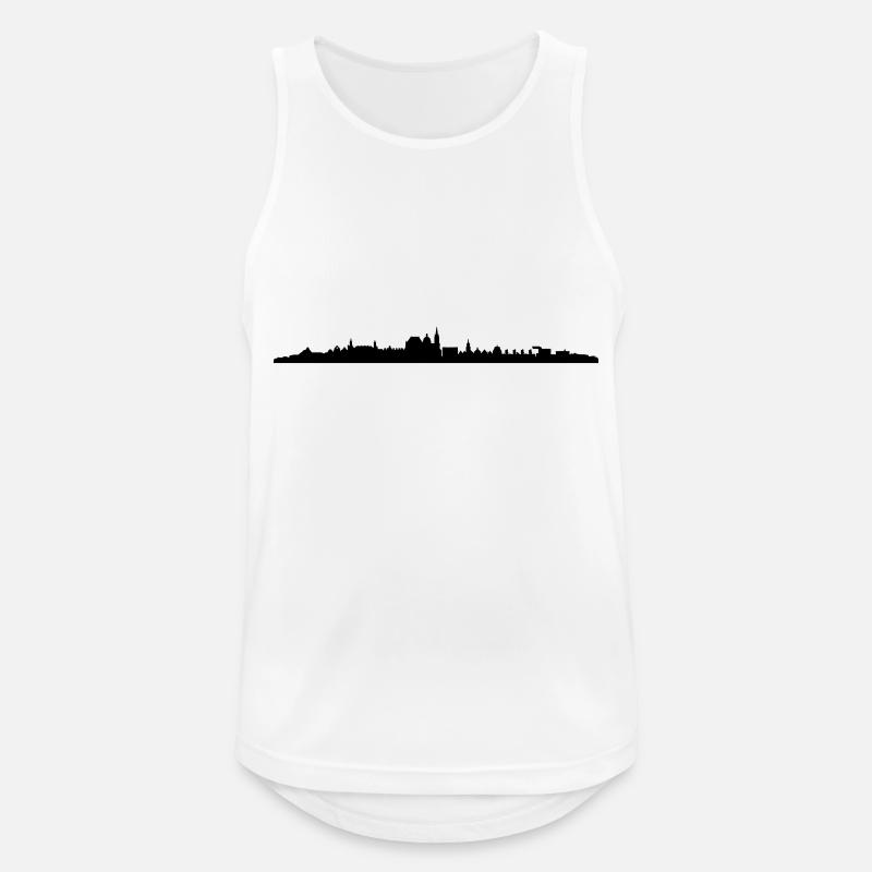 Skyline Aachen - Männer Tank Top atmungsaktiv - Weiß