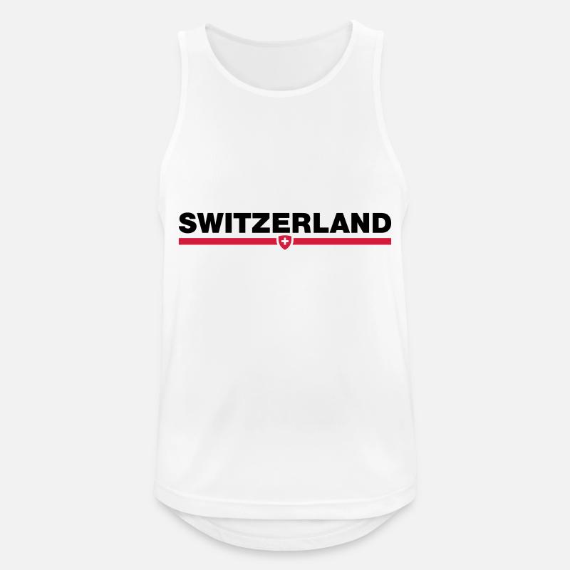 Switzerland - Men's Breathable Tank Top - white