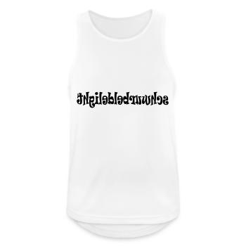 Schwurbeldelight Spiegel - Männer Tank Top atmungsaktiv - Weiß - Vorne - Nick (188cm)