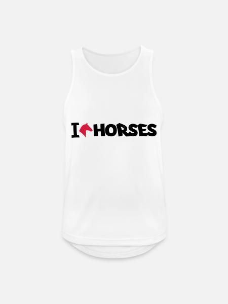 J’aime les chevaux - Débardeur respirant Homme - blanc