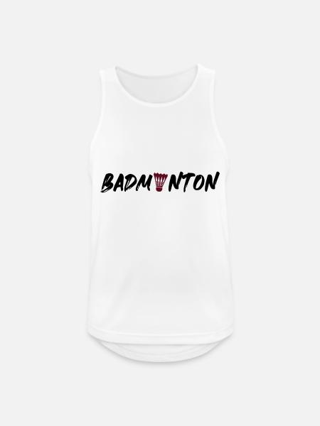 badminton symbol - Men's Breathable Tank Top - white