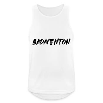 federball Badminton symbol - Männer Tank Top atmungsaktiv - Weiß - Vorne - Nick (188cm)