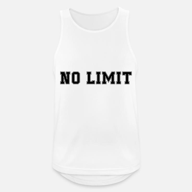 no limit - Männer Tank Top atmungsaktiv - Weiß
