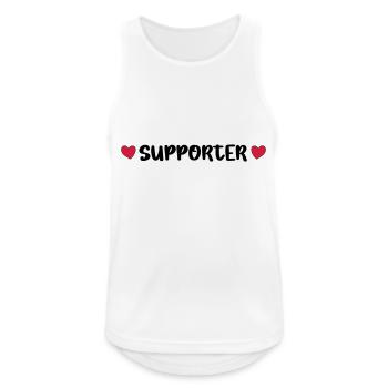 Supporter Herz - Männer Tank Top atmungsaktiv - Weiß - Vorne - Nick (188cm)