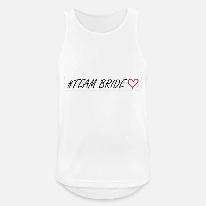 Team Bride Herz - Männer Tank Top atmungsaktiv - Weiß