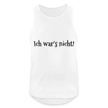 Ich war's nicht! - Männer Tank Top atmungsaktiv - Weiß - Vorne - Nick (188cm)