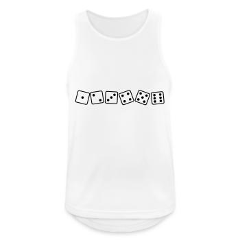 wuerfel_set__f1 - Männer Tank Top atmungsaktiv - Weiß - Vorne - Nick (188cm)