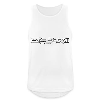 touches de commande de presse d'ordinateur pc clav - Débardeur respirant Homme - blanc - Devant - Nick (188cm)