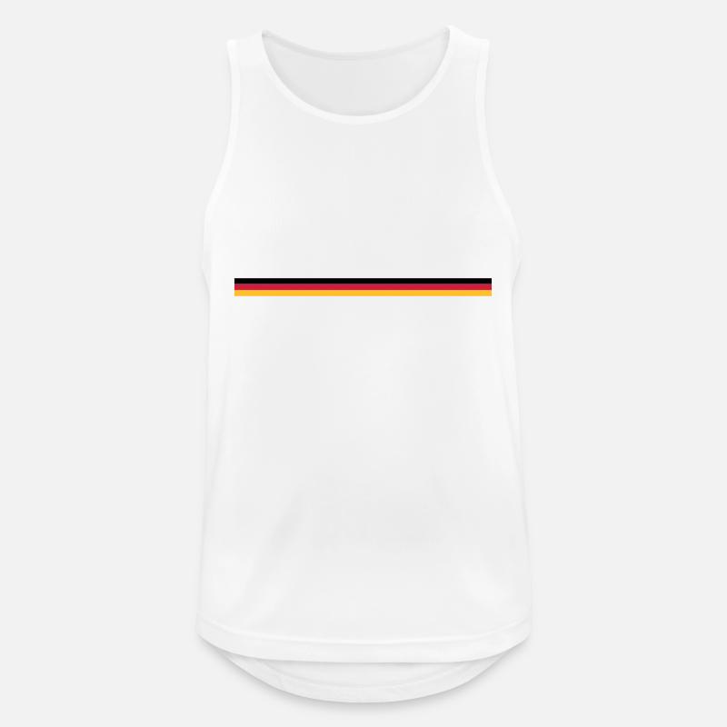 schwarz rot gold - Männer Tank Top atmungsaktiv - Weiß