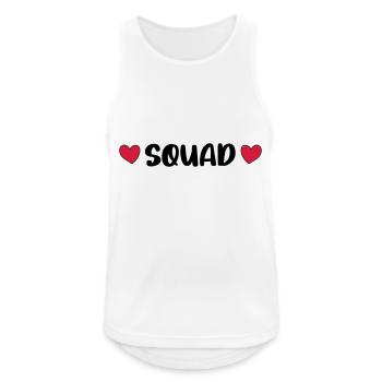 Squad Herz - Männer Tank Top atmungsaktiv - Weiß - Vorne - Nick (188cm)