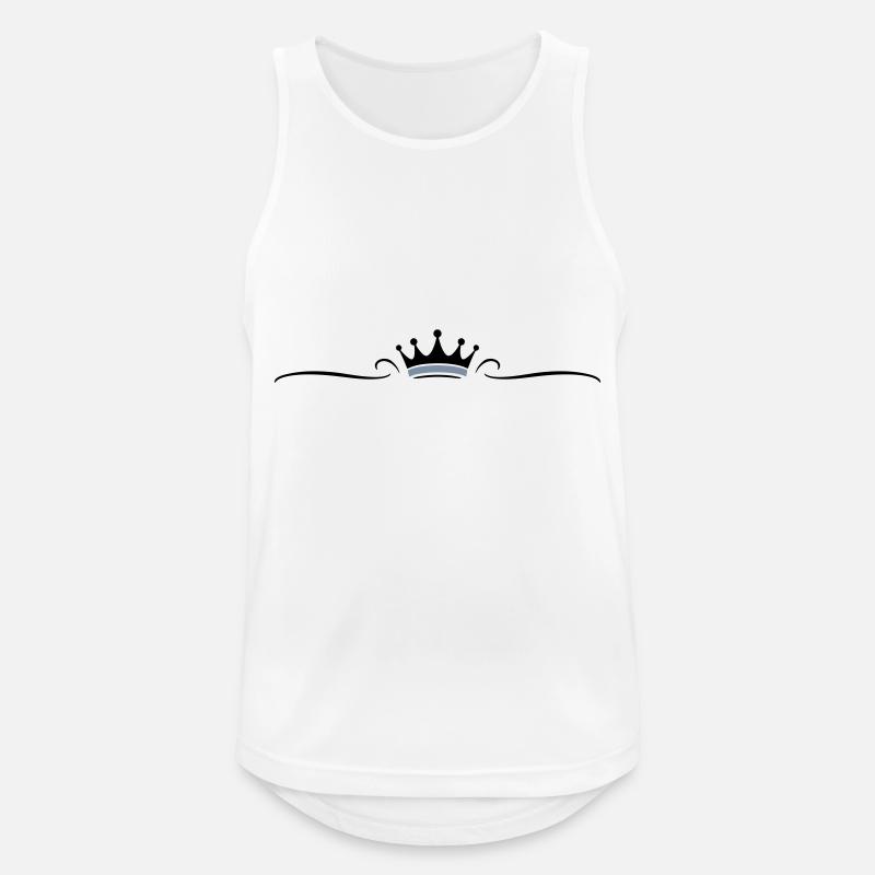 Krone Symbolik - Männer Tank Top atmungsaktiv - Weiß