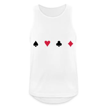 karten symbole - Männer Tank Top atmungsaktiv - Weiß - Vorne - Nick (188cm)