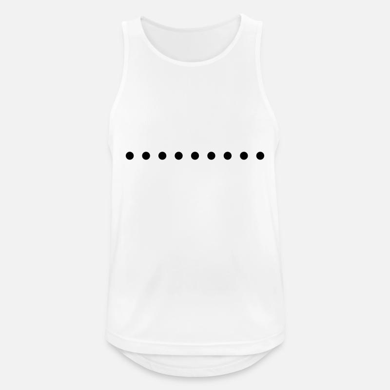 punkte - Männer Tank Top atmungsaktiv - Weiß