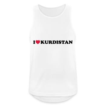 I love Kurdistan - Men's Breathable Tank Top - white - Front - Nick (188cm)