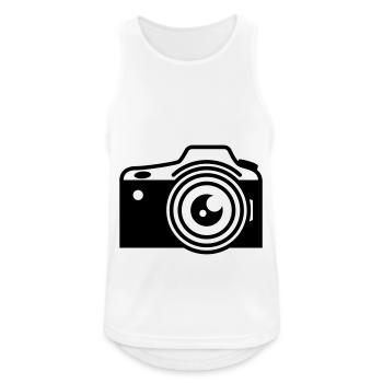 Kamera Silhouette icon - Männer Tank Top atmungsaktiv - Weiß - Vorne - Nick (188cm)
