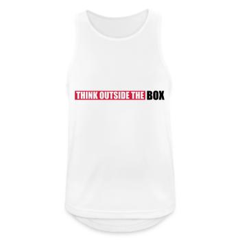 Saying Outside Thinking - Men's Breathable Tank Top - white - Front - Nick (188cm)