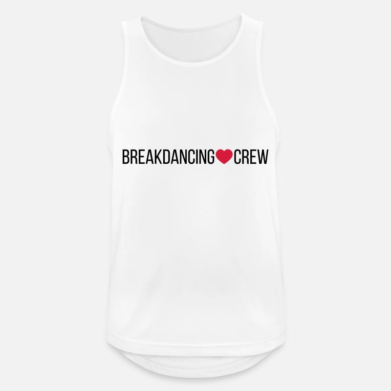 Breakdancing Crew Heart - Men's Breathable Tank Top - white