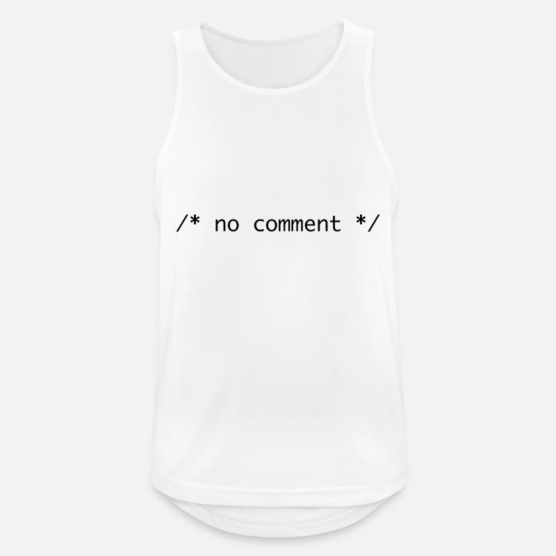 no comment - Männer Tank Top atmungsaktiv - Weiß