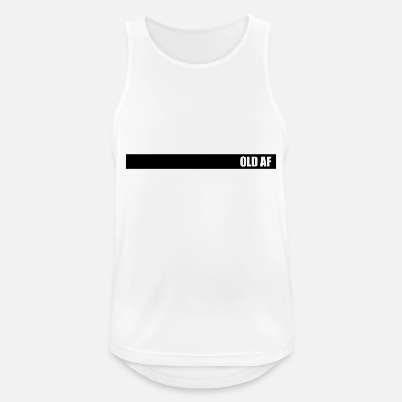 old AF Text Logo - Männer Tank Top atmungsaktiv - Weiß