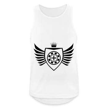 Roulette Casino Shield - Débardeur respirant Homme - blanc - Devant - Nick (188cm)