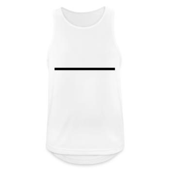 Strich 2.0 - Männer Tank Top atmungsaktiv - Weiß - Vorne - Nick (188cm)