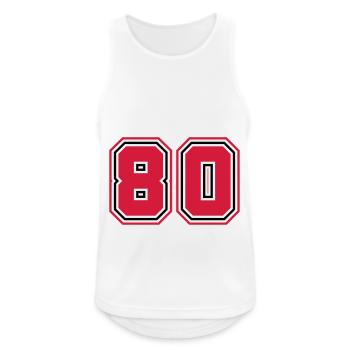 80 Zahl Symbol - Männer Tank Top atmungsaktiv - Weiß - Vorne - Nick (188cm)