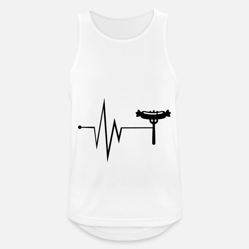 Bratwurst Fleisch Puls - Männer Tank Top atmungsaktiv - Weiß