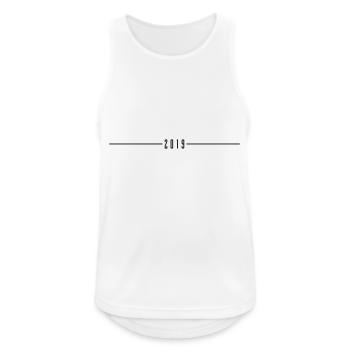 2019 strich - Männer Tank Top atmungsaktiv - Weiß - Vorne - Nick (188cm)