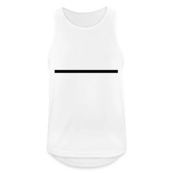 Strich - Linie - Männer Tank Top atmungsaktiv - Weiß - Vorne - Nick (188cm)