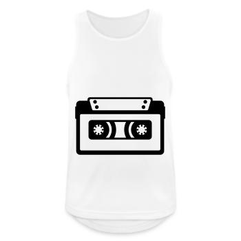 Cassette symbol - Men's Breathable Tank Top - white - Front - Nick (188cm)