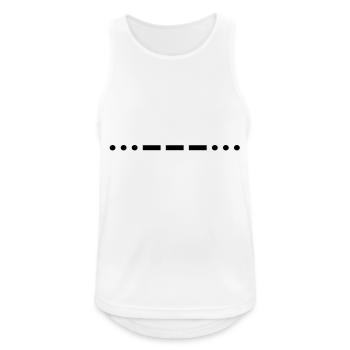 Morse code SOS - Men's Breathable Tank Top - white - Front - Nick (188cm)