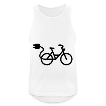 vélo électrique - Débardeur respirant Homme - blanc - Devant - Nick (188cm)