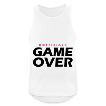 Citation Game Over - Débardeur respirant Homme - blanc - Devant - Nick (188cm)