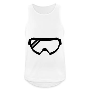 Skibrille icon - Männer Tank Top atmungsaktiv - Weiß - Vorne - Nick (188cm)