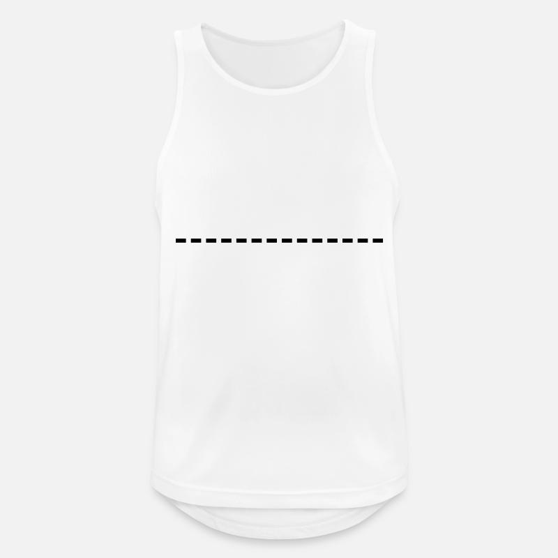 dashed line - Men's Breathable Tank Top - white