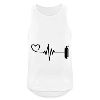 Oxygen Diving Pulse Heart - Débardeur respirant Homme - blanc - Devant - Nick (188cm)