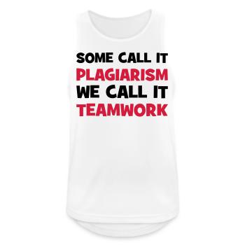 Plagiat - Männer Tank Top atmungsaktiv - Weiß - Vorne - Nick (188cm)