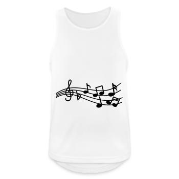 Musiknoten zeichen - Männer Tank Top atmungsaktiv - Weiß - Vorne - Nick (188cm)