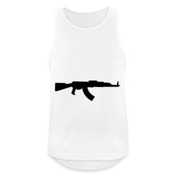 Rifle icon icon - Men's Breathable Tank Top - white - Front - Nick (188cm)