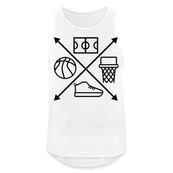 basketball - Débardeur respirant Homme - blanc - Devant - Nick (188cm)