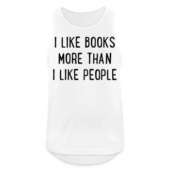 Bücher - Männer Tank Top atmungsaktiv - Weiß - Vorne - Nick (188cm)