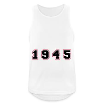 1945 Jahr Zahl - Männer Tank Top atmungsaktiv - Weiß - Vorne - Nick (188cm)