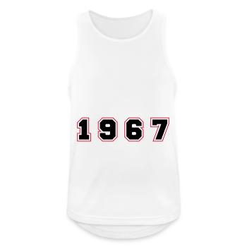 1967 Jahr Zahl - Männer Tank Top atmungsaktiv - Weiß - Vorne - Nick (188cm)