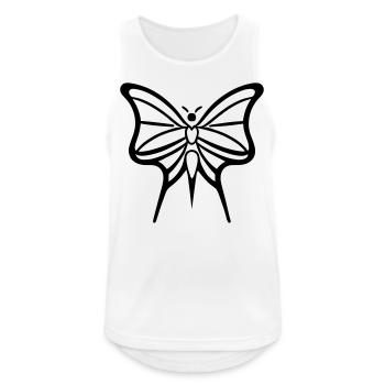 Schmetterling - Männer Tank Top atmungsaktiv - Weiß - Vorne - Nick (188cm)